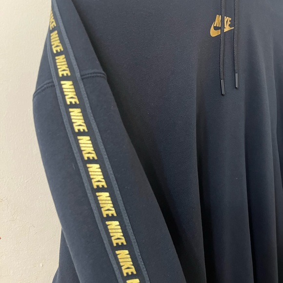 Black/Gold Nike Pullover Hoodie worn once - Picture 3 of 5